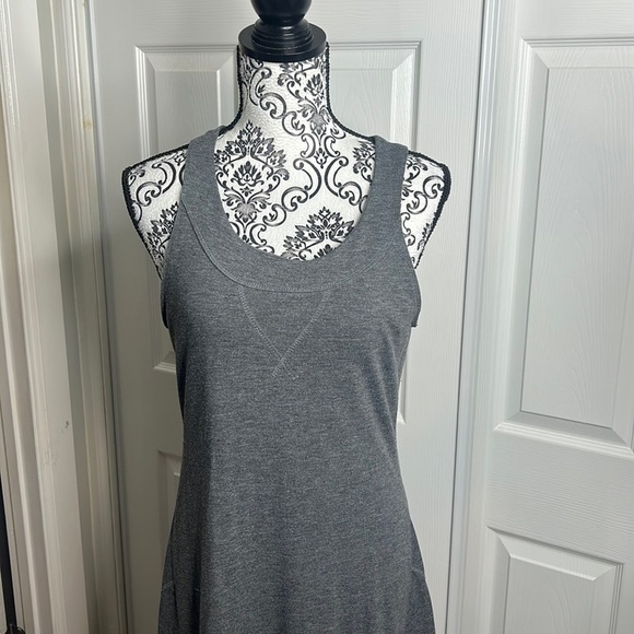 Eddie Bauer Gray Long Racer Back Gray Dress M - Picture 1 of 7